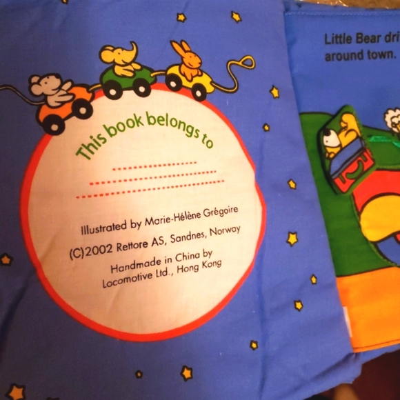 Fabric Children's Book, Good Night Little Bear - Picture 4 of 4